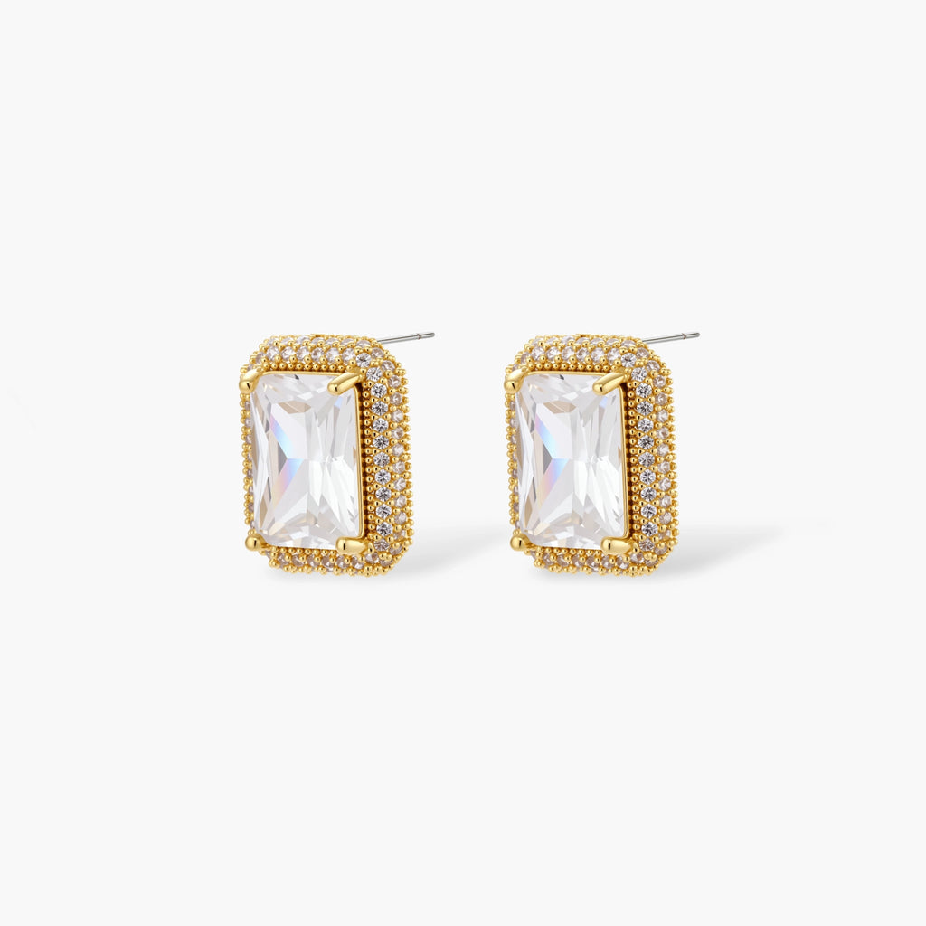 Emerald Cut Halo Set