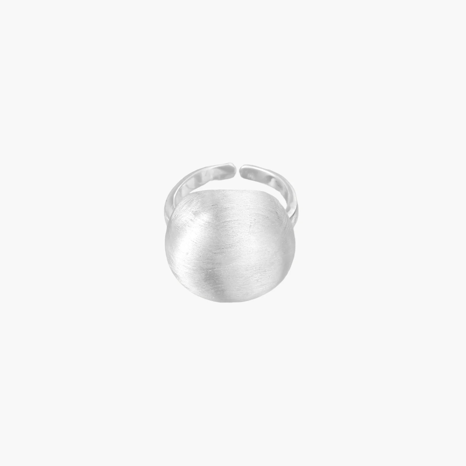 Sculptural 925 Silver Dome Ring