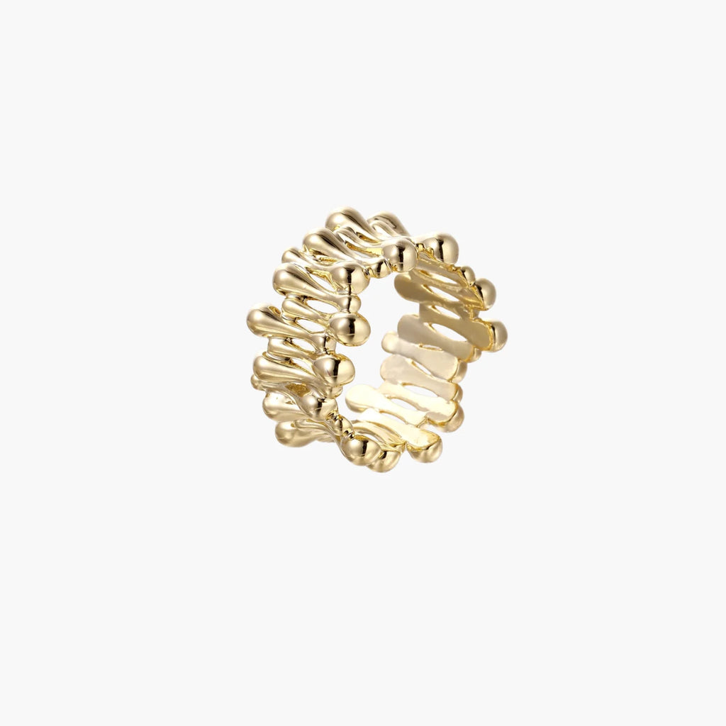 Golden Rope Sculpture Ring