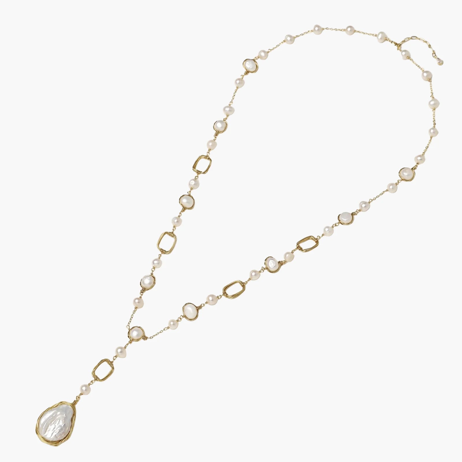 Baroque Freshwater Pearl Lariot Necklace