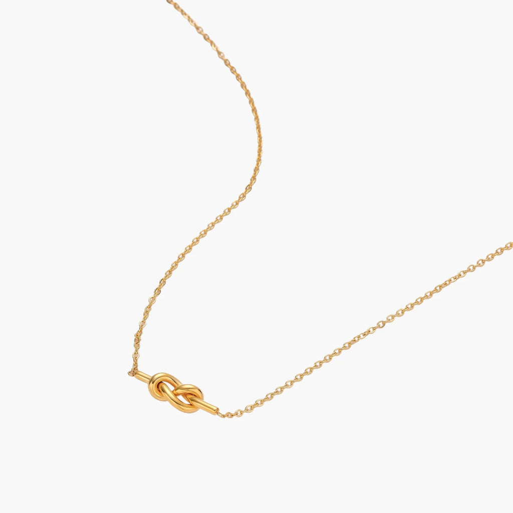 18K Gold Infinity Knot Necklace