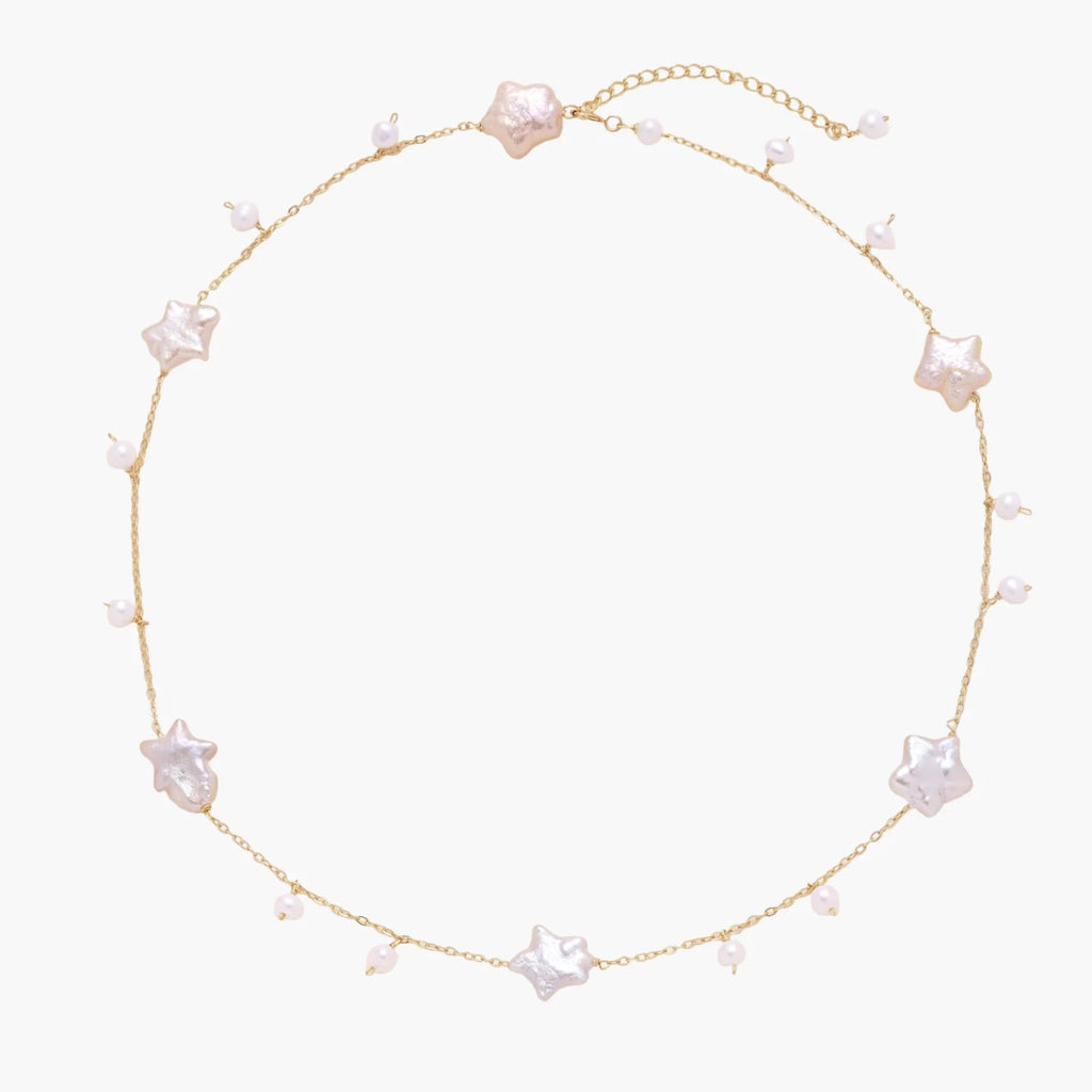 Celestial Pearl Stars Necklace