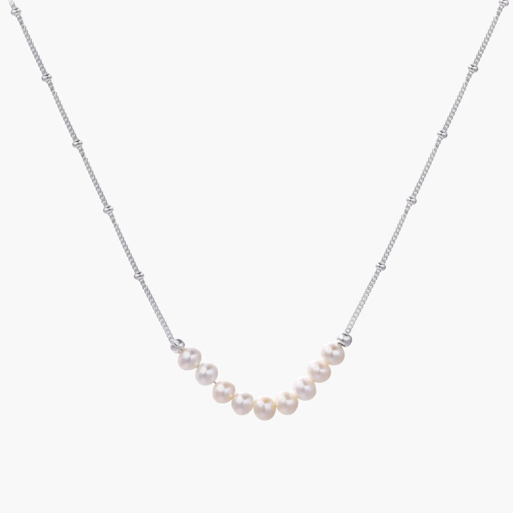 Luna Freshwater Pearl Arc Necklace