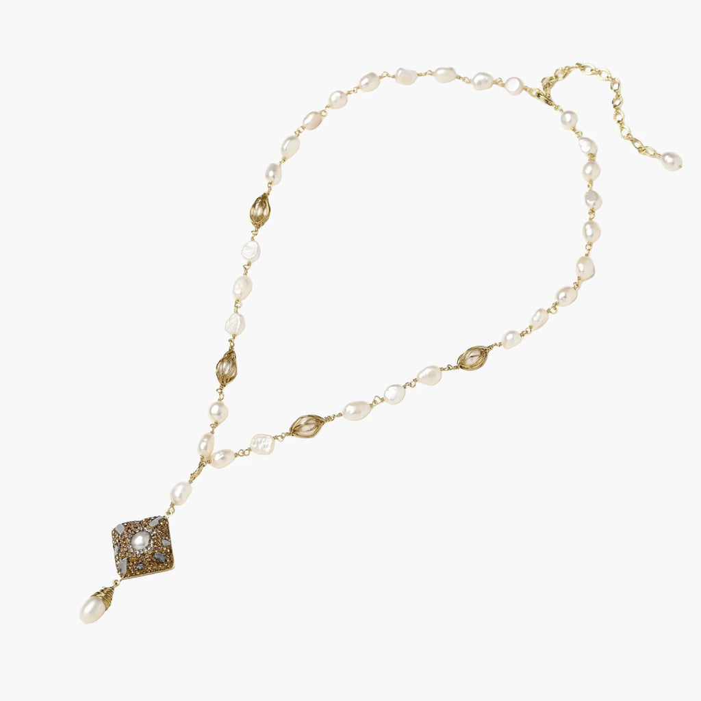 Celestial Pearl Drop Necklace