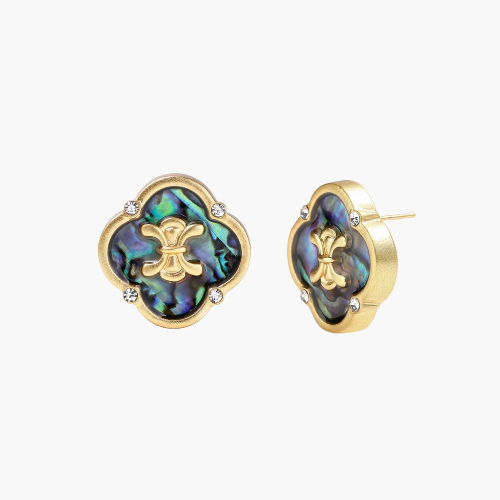 Mystic Shell Quatrefoil Studs