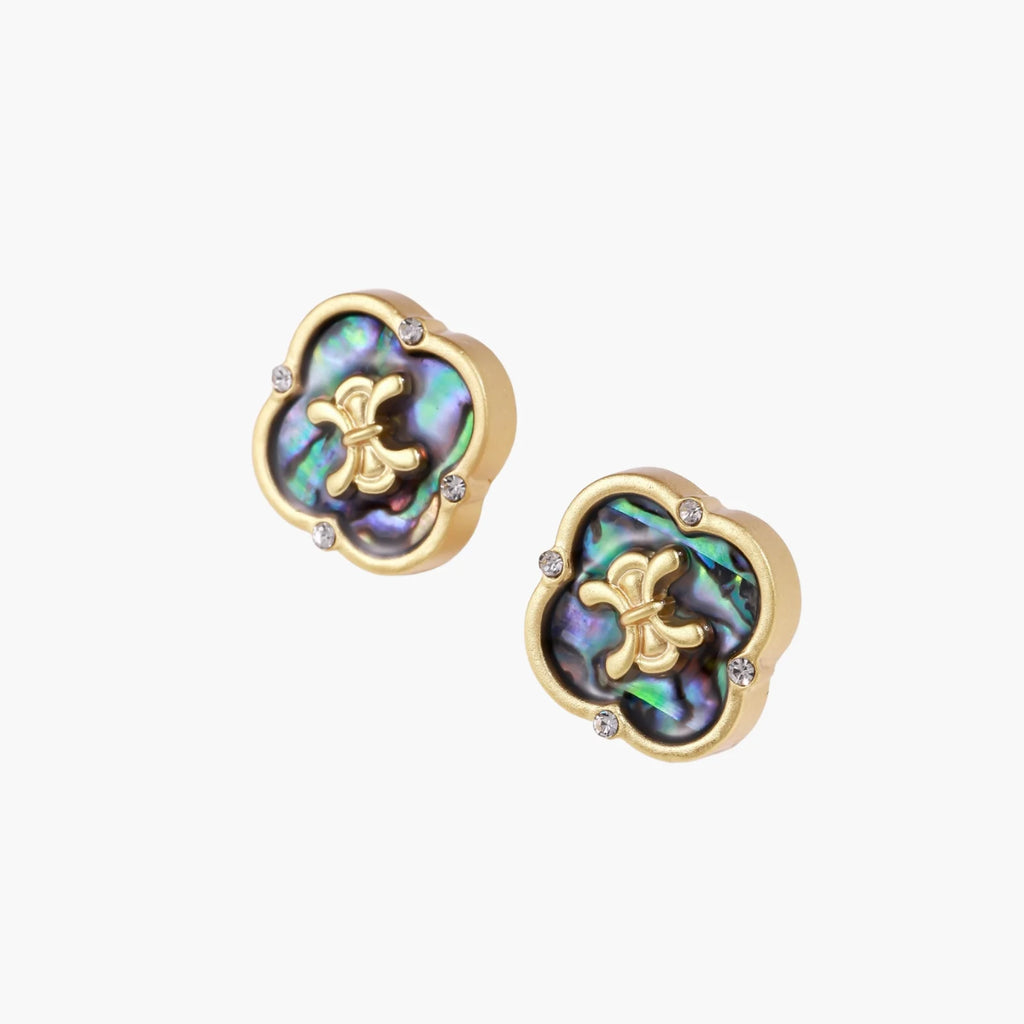 Mystic Shell Quatrefoil Studs