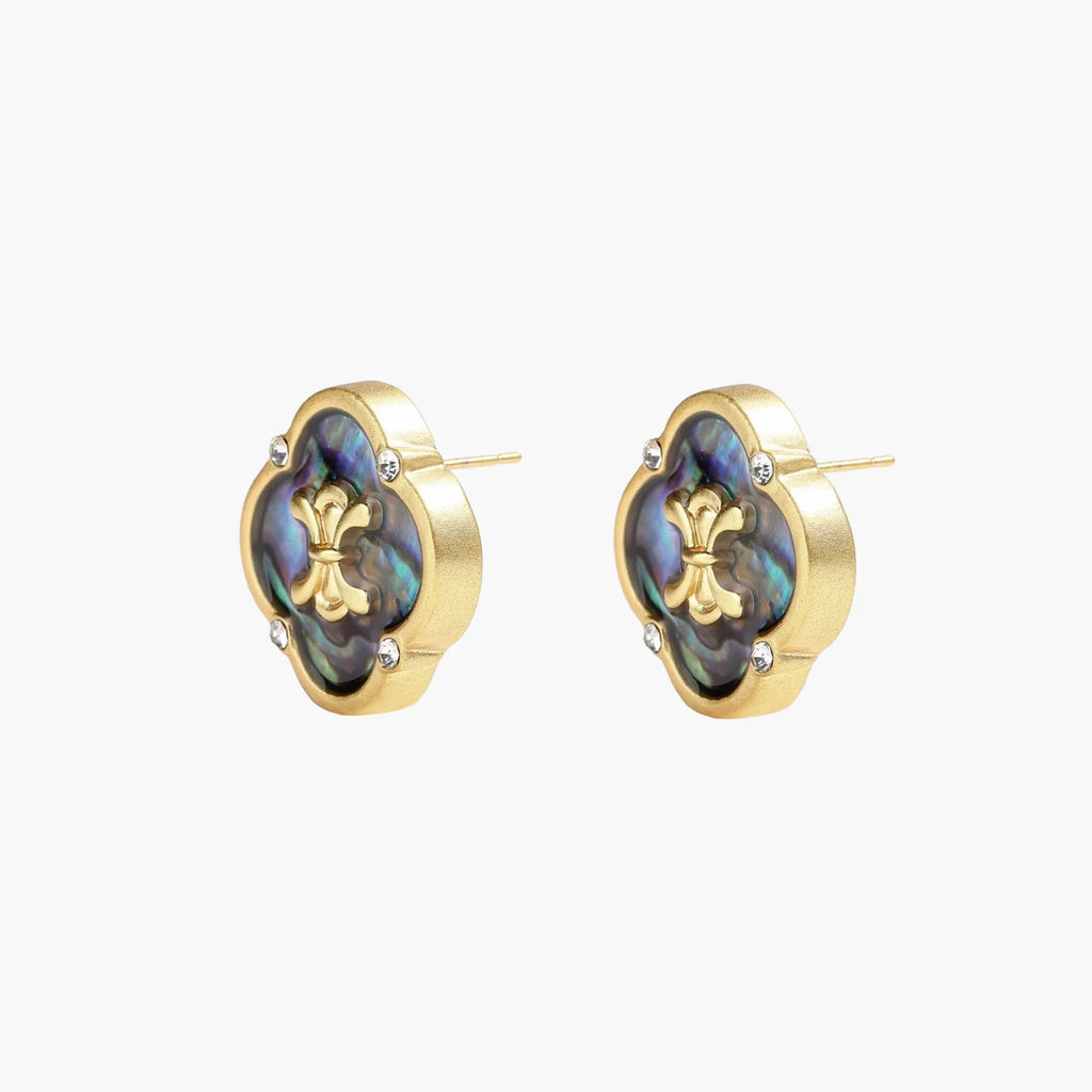 Mystic Shell Quatrefoil Studs