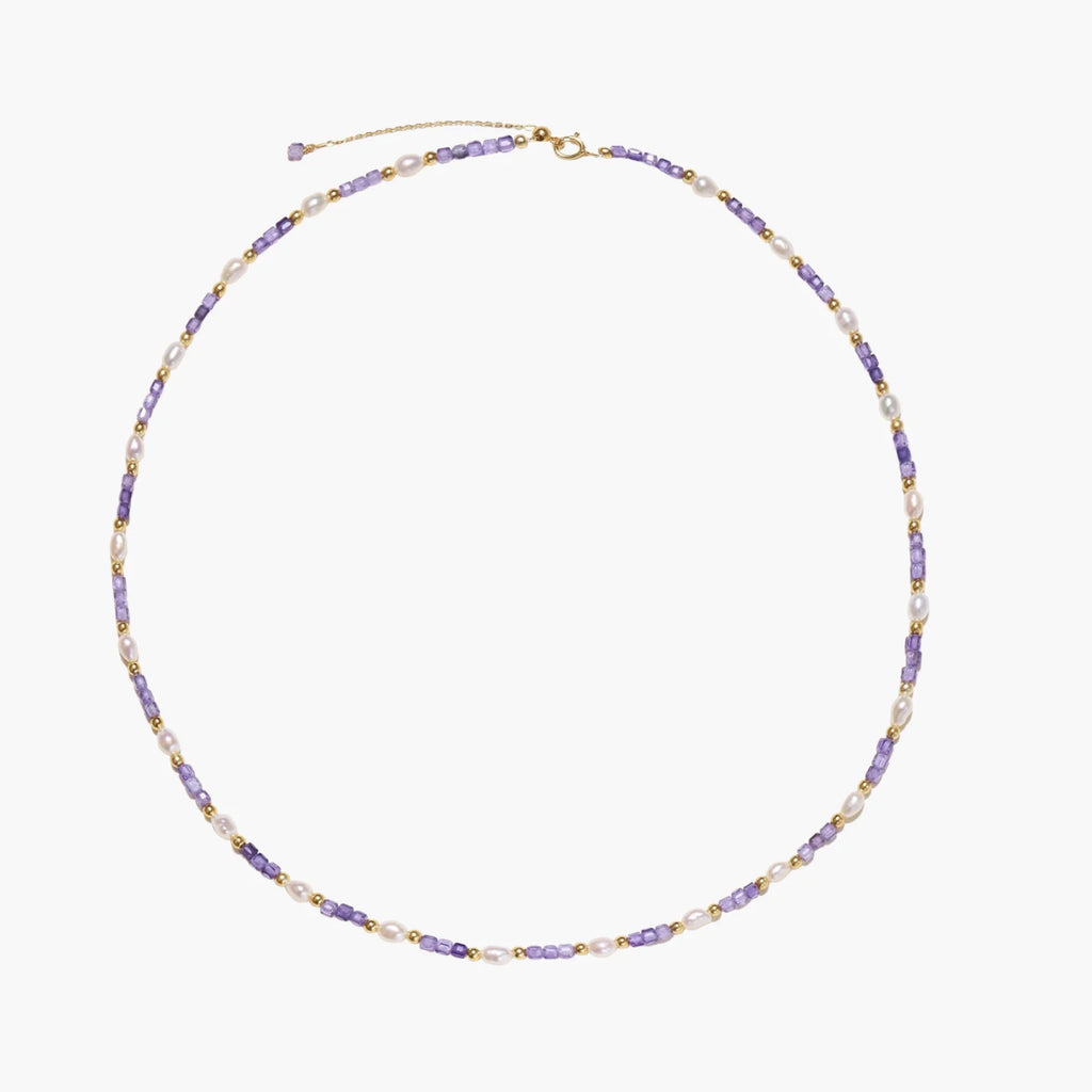 Amethyst Pearl Harmony 18K Gold Vermeil Necklace