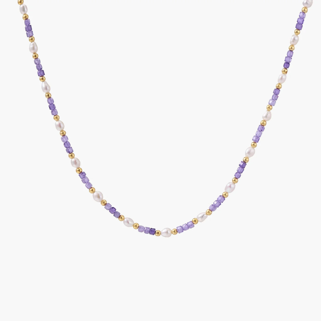 Amethyst Pearl Harmony 18K Gold Vermeil Necklace