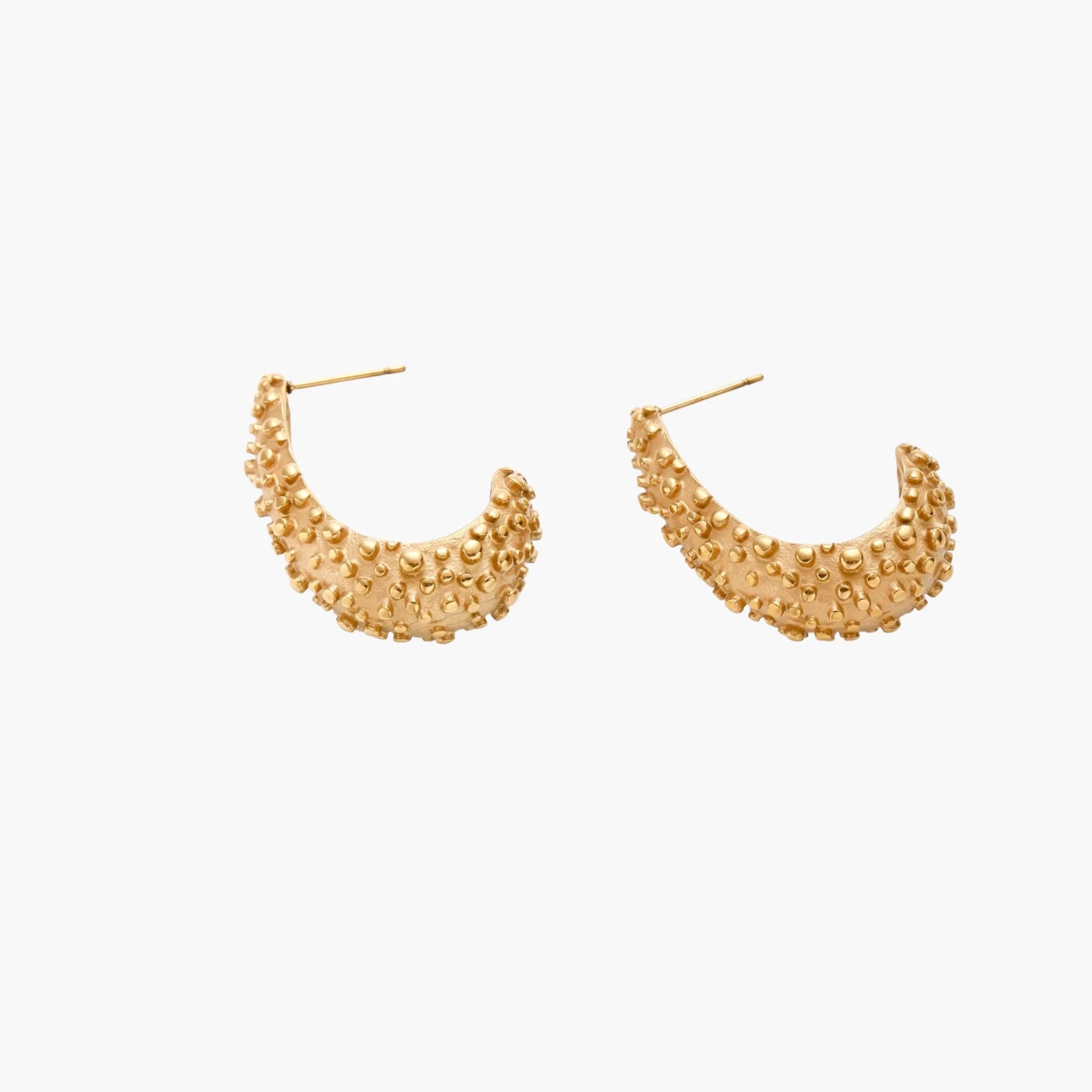 Textured Crescent Hoops