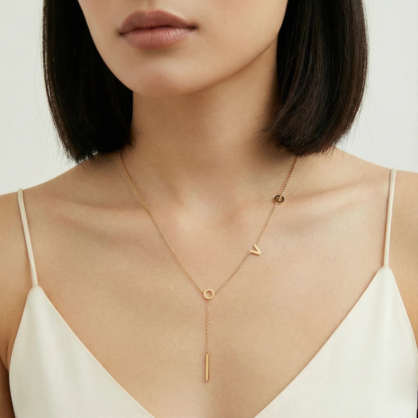 Love Letter Lariat Necklace