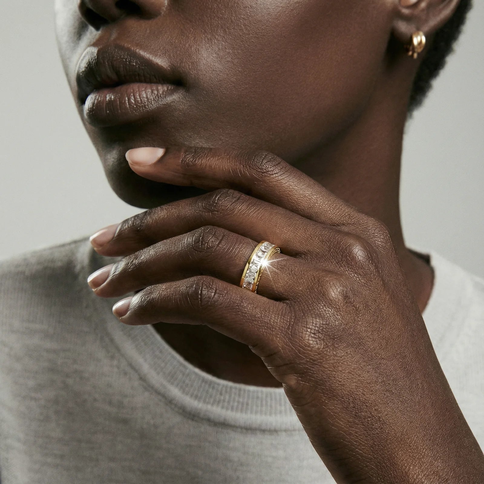 Celestial 14K Greek Key Motif Band Ring