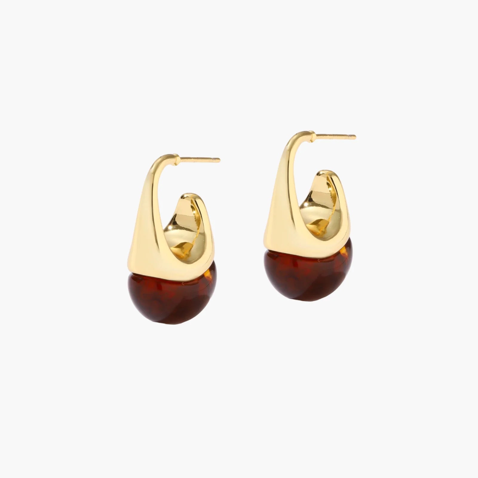 Amber Flow Drop Earrings
