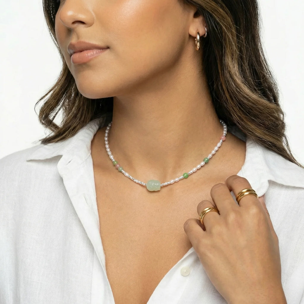 Jade Garden Pearl Necklace
