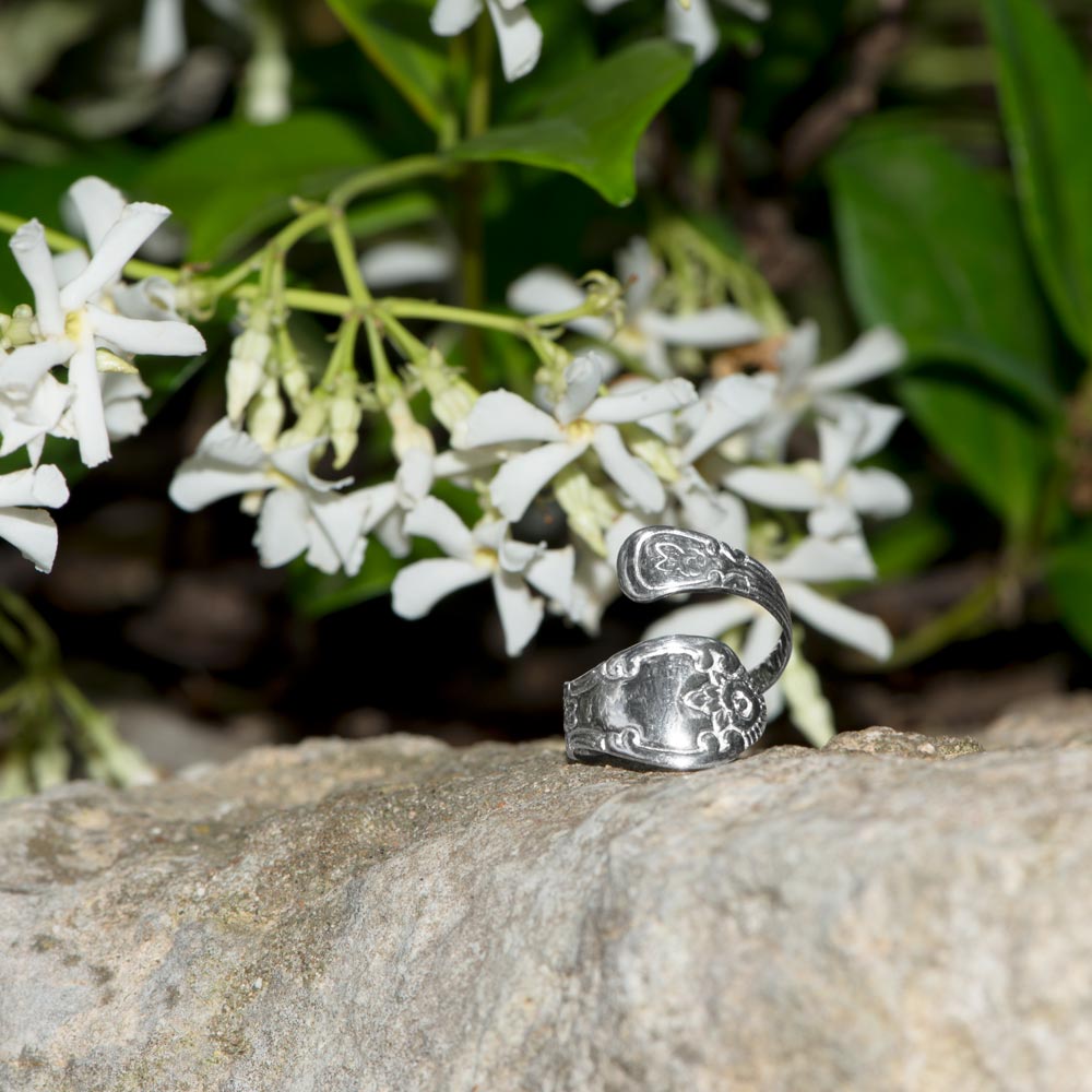 Vintage-Inspired Sterling Silver Spoon Ring