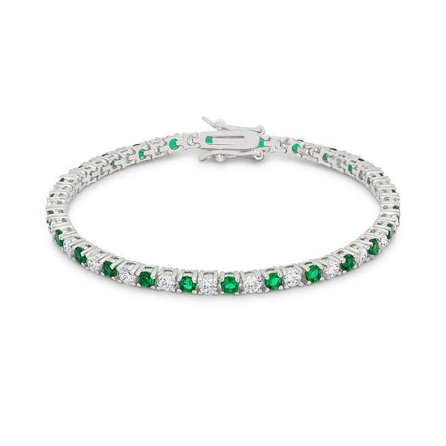 Emerald Green Tennis Bracelet