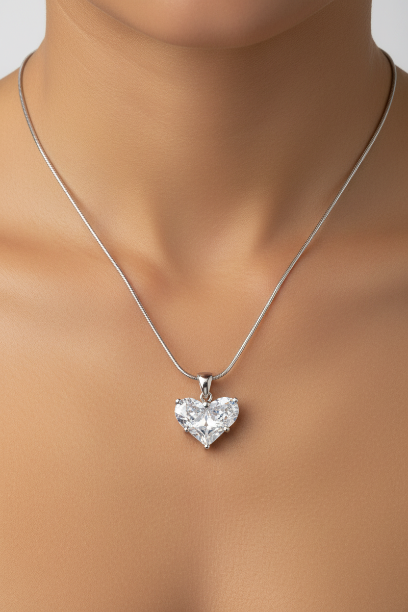 7mm Stunning Heart Pendant