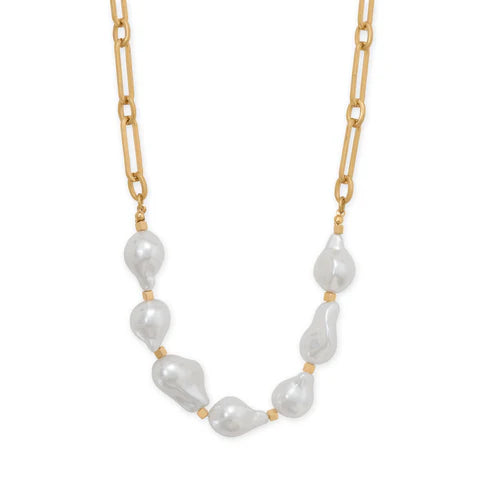 Baroque Pearl Fashion Necklace